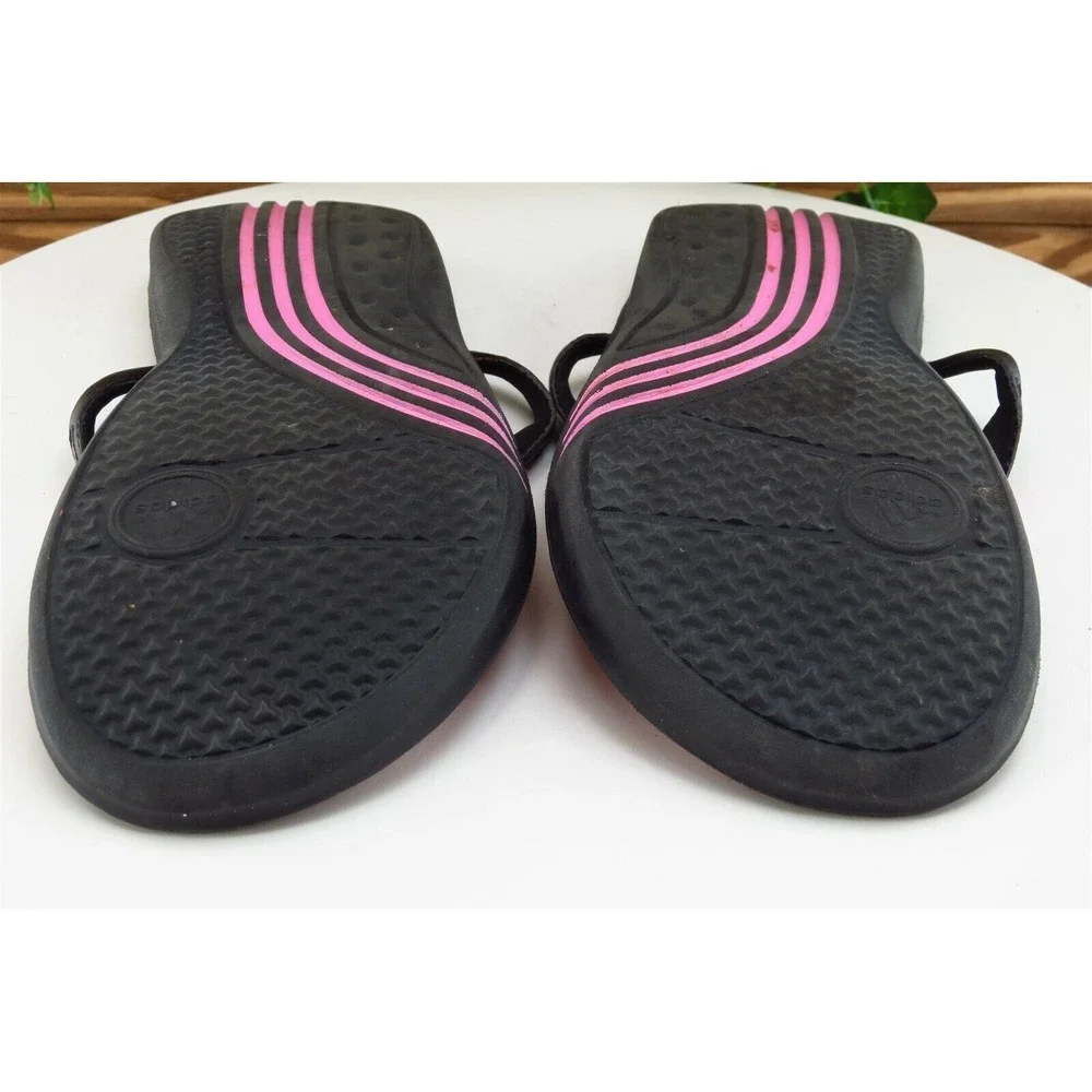 adidas Youth Girls Shoes Size 6 M Black Flip Flop Synthetic‎